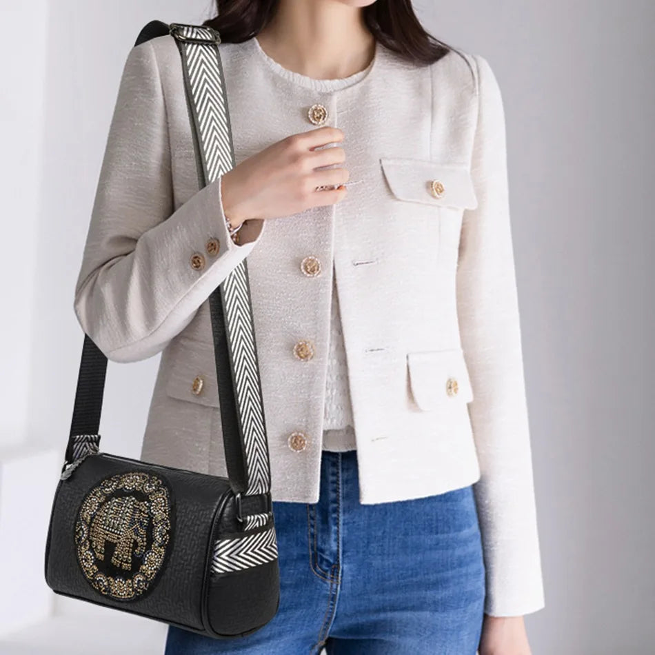 Retro Elephant Crossbody Bag